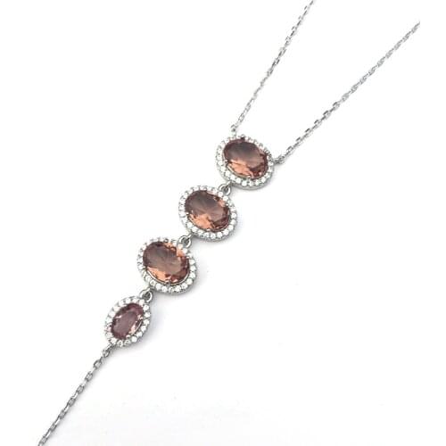 FFGems Zultanite Necklace Real 925 Sterling Silver Diaspore Stone Color Change For Women Lady Party Wedding Gift With Box Chain
