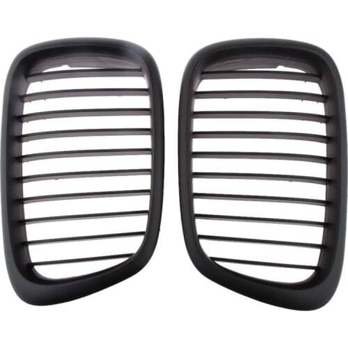 Pair of Black Kidney Front Grille Car Grille for 5 Series FOR BMW E39 1995-2003