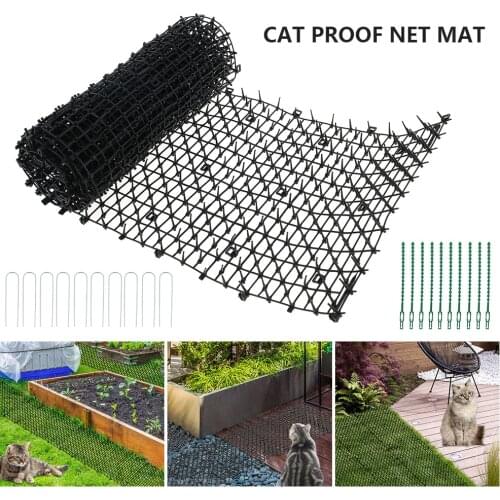 200x28cm Portable Anti-cat Mat Animal Repellent Device Outdoor Garden Supplies Prickle Strip Digging Stopper For Garden Fence