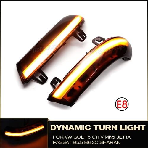 For VW GOLF 5 GTI V MK5 Jetta Passat B5.5 B6 3C Sharan Superb EOS 2x Side Mirror Indicator Dynamic Blinker LED Turn Signal Light
