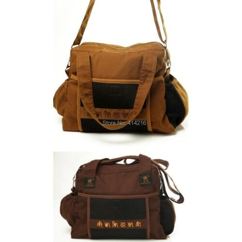 Unisex fineCanvas Lay bags Buddhist monk packages Buddha meditation arhat kung fu martial arts bag 2colors yellow/brown