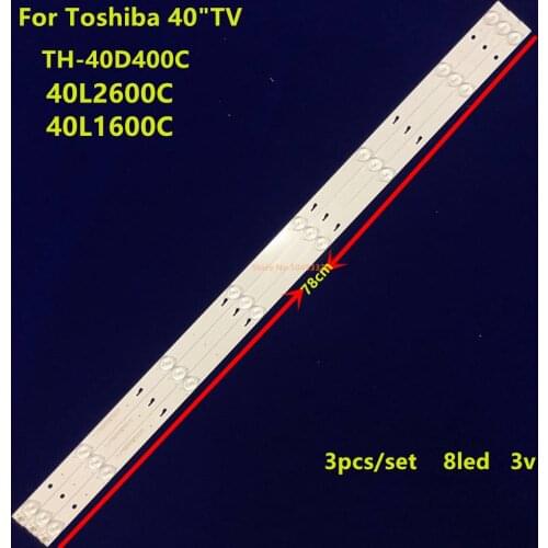 LED Backlight strip for Toshiba 40"TV CRH-ES40WWB303008035ADREV1.1 JL.D40081330-020DS-M V01 40L1600C 40L2600C TH-40D400C 8LED