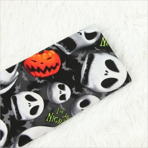 Halloween dark wind bone printing fabric for fancy dress, toy backpack DIY fabric