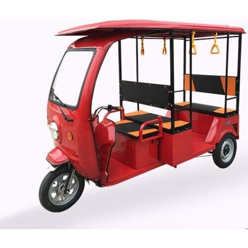 In Stock 3 Wheels Electric Tricycle Motorized Rickshaw 4-6 Passenger Vehicles Customized Adult Tricycle Car