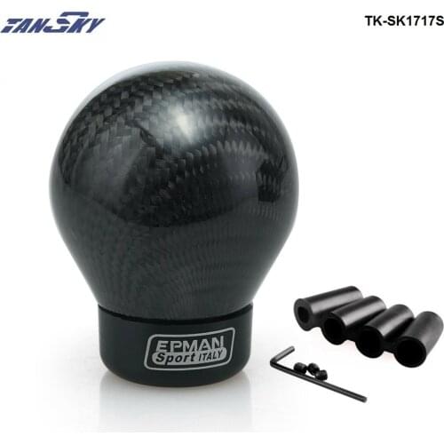 Real Carbon Fiber Universal Car Gear Shift Knob Shifter Lever Round Ball Shape For Honda VW BMW TK-SK1717S