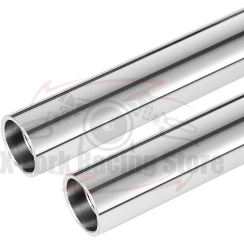 Front Fork Inner Tubes 1 Pair Shock Pipes Silver Pair For SUZUKI GSX250 1980-1983 GSX400 1996 1999 51110-44030 33x582mm