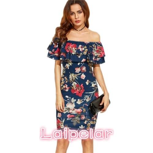 Ukraine Summer Dress Women Sexy Off-shoulder Bodycon Party Dresses Casual Slim Florall Print Dress Female Vestidos