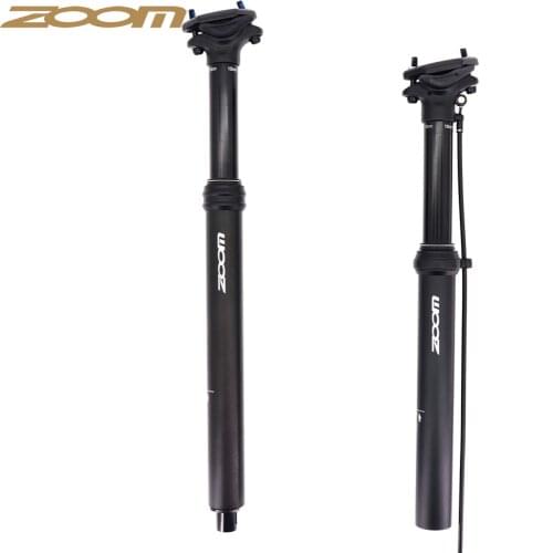 Zoom MTB Dropper Seatpost Internal External Routing Height Adjustable 30.9 31.6 100mm Travel Remote Control lever air ks