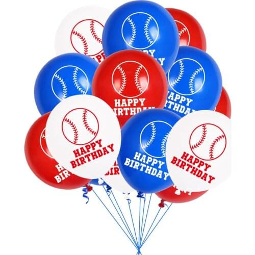 12pcs Baseball Party Latex Balloons Sports Game/Graduation/Baseball Birthday Party Decorations Supplies Favors