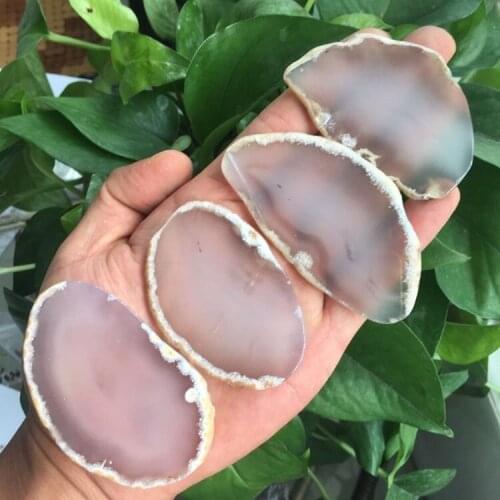 4pcs Natural agate polishing irregular crystal agate piece home decoration