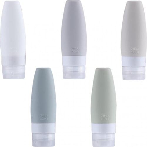 60/90ml Portable Silicone Refillable Bottle Travel Packing Lotion Shampoo Cosmetic Squeeze Containers Shampoo Portable Bottle