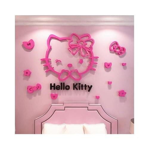 Acrylic 3d stereo wall stickers childrens room cartoon stickers bedroom bedside wall decorations-7