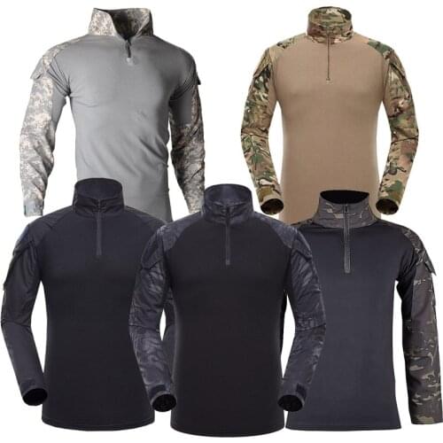 Combat Airsioft ShirtsTactical Camouflage Military Uniform Clothes Suit Men US Army Military Breathable Hunting Winproof Shirt