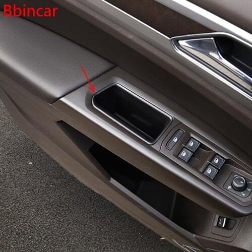 Bbincar For Volkswagen VW Atlas Teramont 2017 2018 Plastic Interior Accessories Front & Rear Car Door Storage Box Holder 4PCS