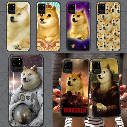 Doge Meme Kabosu Phone case For Samsung Galaxy Note 4 8 9 10 20 S8 S9 S10 S10E S20 Plus UITRA Ultra black 3D hoesjes fashion