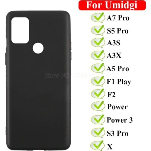Umi A7s Silicon Case Soft TPU Cover for funda capa Umidigi Bison A9 A3S A3X A5 Pro F1 Play F2 Power 3 S3 S5 Pro X Back Cover