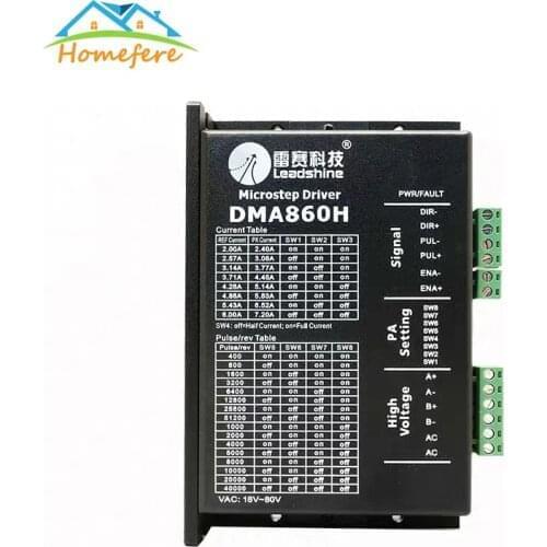 DM442 Leadshine Stepper Motor Driver Nema14 16 17 23 34 42 0.5-8.3AA DC9-50V Stepping Motor for CNC Engraving Machine