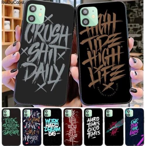 Artistic font text Phone Case For iPhone 11 7 Case For iPhone 11 Pro Max X XS XR XS MAX 8 7 6s Plus 5 SE Case