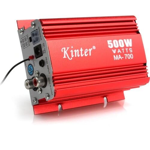 Kinter MA-700 500W Digital Car Motorcycle 2 Channels Audio AMP Amplifier FM Stereo Radio with Remote Support MP3 USB FM Input