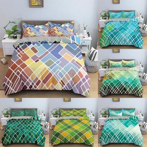 Geometry Pattern Bedding Set 3D Printting Duvet Cover Quilt Cover Queen King Pillowcase Set Home Textile