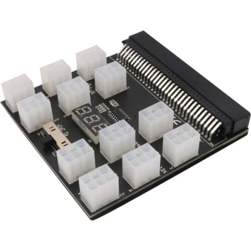 PCI-E 6Pin Power Supply Breakout Board Adapter Converter 12V for Ethereum BTC Antminer Miner Mining