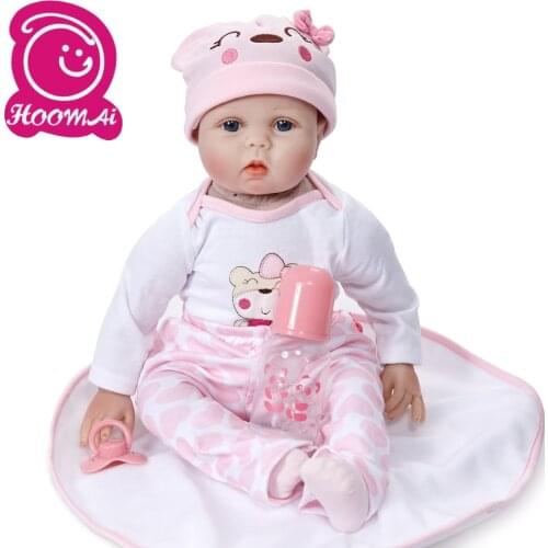 22inches Reborn Dolls Kids Toys DIY Dolls Boy Girl Action Figure Toys Brinquedos Gifts Baby Accompany Toys Enlightenment Dolls
