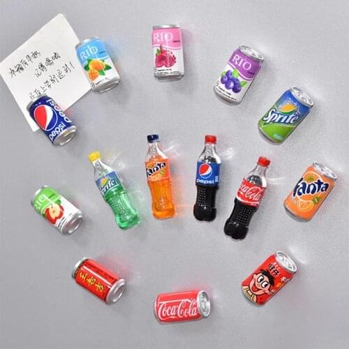 Refrigerator Magnets магниты на холодильник Dollhouse Miniature Supermarket Drinks Mini Gifts Kitchen Decoration Creative