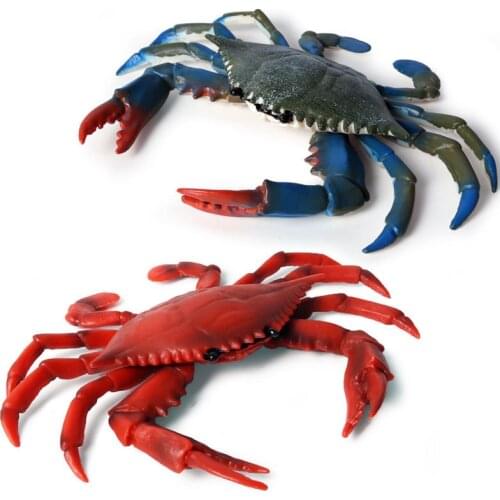 Marine Animals Model Action Figures Sealife King Swimming Crab PVC High Quality Educational Kid Toys