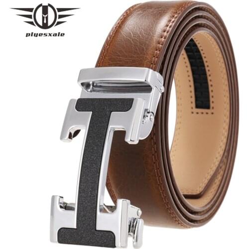 Famous Brand Men Belts Original Design Automatic Buckle Belt For Men Cowhide Genuine Leather Waist Strap Male Casual Belt B715