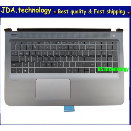 MEIARROW New for HP Pavilion 15-Ak 15-ak002TX US keyboard Palmrest Upper Cover Touchpad,TPN-Q159 TPN-162 841944-001