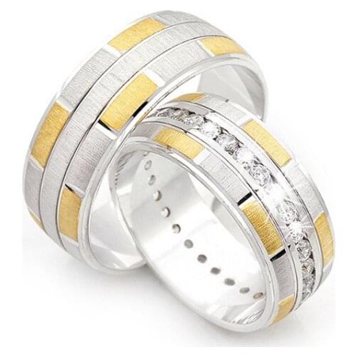 Couple Wedding Ring Sterling Silver 925 Woman And Man Luxury Jewelry Bands Engagement Anniversary Anatolian Civilization Models