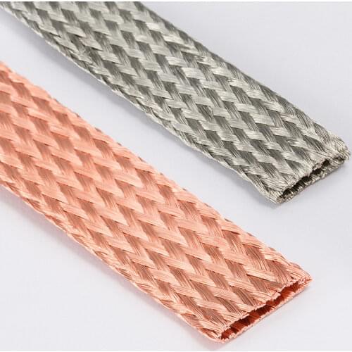 Tinned Copper Braided Sleeve Strap Connecting Wire 1Meter 4/6/10/25/35 Square Conductive Tape Desoldering Braid Welding Solder