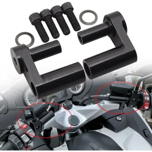 Adjustable Aluminum Motorcycle Back Move Handlebar Risers Mount Clamps Kit For BMW R1200RT R1250RT 2014-2020