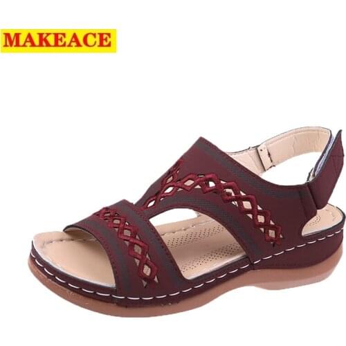 Womens Sandals Summer 2021 New Wedges Peep-toe Roman-style Casual Beach Party Sandals Stylish Platform Sports Shoes for Women