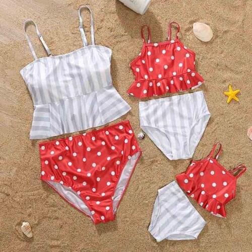 Matching Family Bathing Suits Children Baby Beach Swimwear Mother Girl Bikini Swimsuit For Mom & Daughter Swimsuits Clothes
