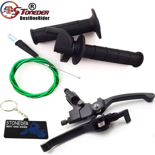 STONEDER Folding Brake Clutch Lever Twist Throttle Handle Grips Throttle Cable For Chinese 50cc - 160cc CRF KLX TTR YCF GPX SSR