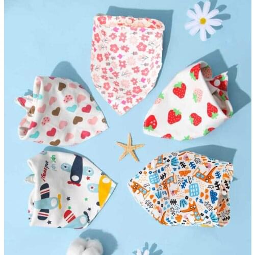 Pet Triangle Scarf Double Snap Button Triangle Scarf Dog scarf Bandana Cotton Plaid Washable Bib Comfortable Breathable Towel