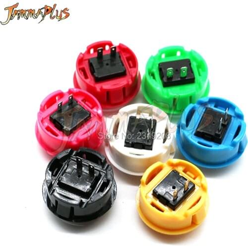 100pcs Built-in Small Micro Switch For DIY Arcade Controller Jamma Mame 24mm/30mm Game MAME Arcade Button Round Push Button