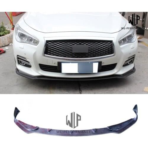 Q50 High quality Carbon fiber Front Bumper Lip Front Spoiler lip For Infiniti Q50 Normal standard car styling 2014