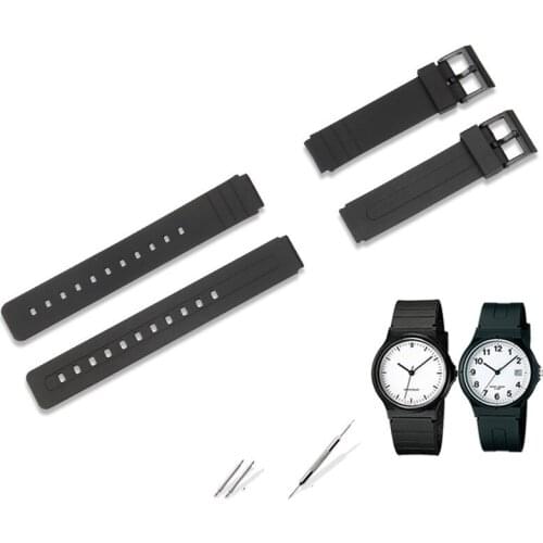 High Quality Rubber Wrist Strap For Casio MW-59 MW59 MQ-24 MQ24 MQ-71 MQ71 MQ-76 MQ76 Replacement Black Bracelet WatchBand Strap
