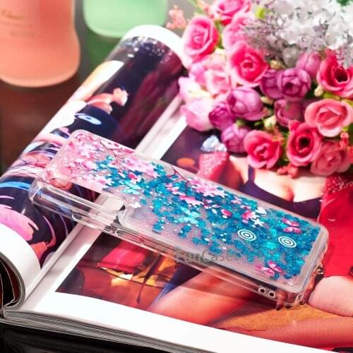 Liquid Quicksand Case Soft Silicone For Huawei P30 Water Cover Dynamic Glitter Hearts Silicone For P 30 Floating Sparkle Flowing