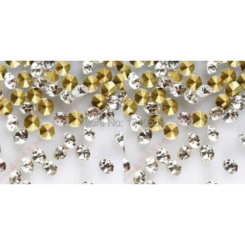 1440 pieces Diamante Point Back Glass A Grade Wedding Dress Decorative Rhinestone SS14