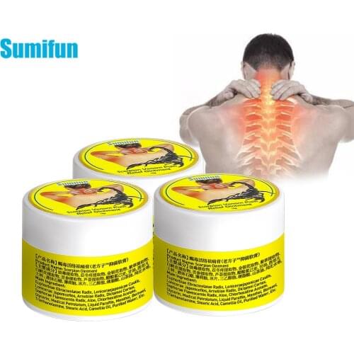 3pcs Sumifun Scorpion Pain Ointment Chinese Herbal Medicine Gout Cream Treatment Neck Waist Shoulder Leg Joint Bone Pain Plaster