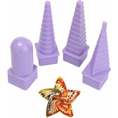4pcs/set Paper Quilling Border Buddy Bobbin Tower Shape Quilled Creation Craft DIY Tools