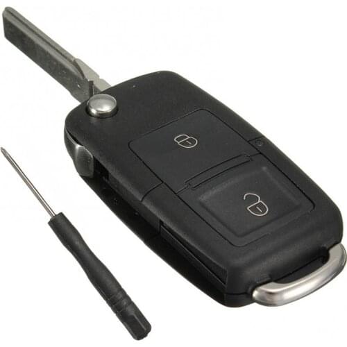 80% Hot Sell 2 BNT Flip Remote Car Key Case Shell for Polo Skoda Seat Golf Mk4 Bora