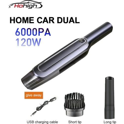 Car Wireless Handheld Vacuum Cleaner 6000Pa Strong Sunction 4000mAh Dust Collector Dry/Wet Portable Dust Cleaner For Home Car