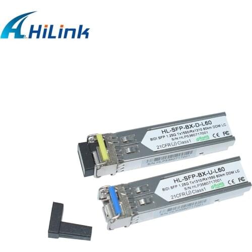 Free Shipping! WDM Module 1.25G 1310nm/1550nm 60km SC/LC BiDi SFP Transceiver