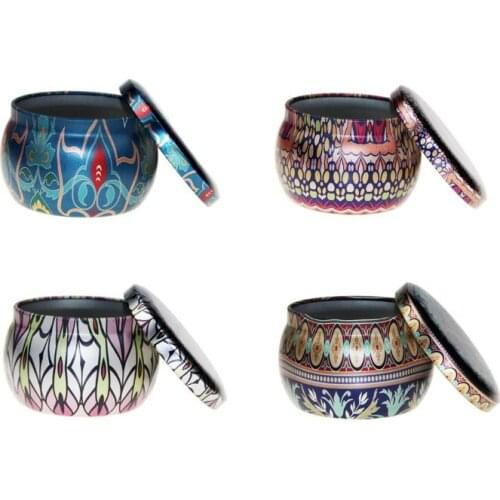 Tea Pot Tin Box Home Garden Personality Candy Box Drum-shaped Candy Cookie Box Handmade Soap Candle Jar Packaging Case SN203