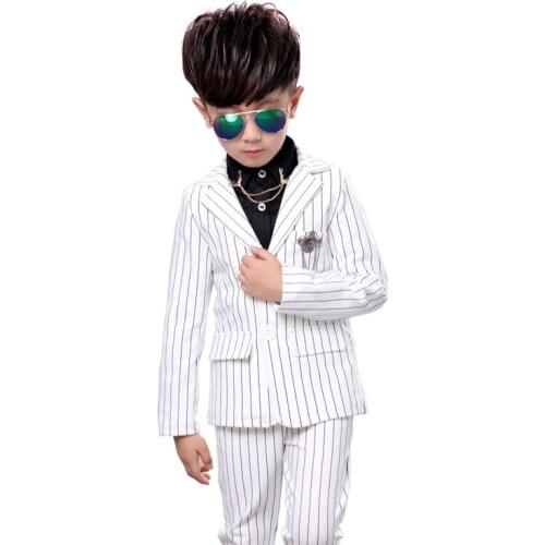 Children Formal Suits Sets Boys Wedding Prom Blazer Pants Clothing Sets Kids Tuxedos Slim Clothes Flower Boy Performance Costume
