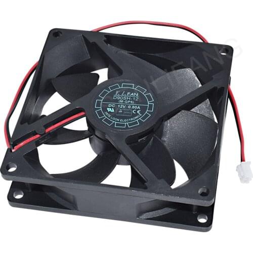 Band New D90SH-12 9025 90mm 9cm DC 12V 0.27A 2 Wires Chassis Cooling Fan